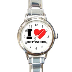 I Love Hot Cakes Round Italian Charm Watch by ilovewhateva