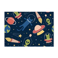 Seamless-pattern-with-funny-aliens-cat-galaxy Crystal Sticker (a4) by Salman4z