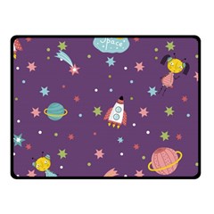 Space-travels-seamless-pattern-vector-cartoon Fleece Blanket (small) by Salman4z