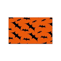 Halloween-card-with-bats-flying-pattern Sticker (rectangular) by Salman4z