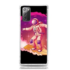 Astronaut-spacesuit-standing-surfboard-surfing-milky-way-stars Samsung Galaxy Note 20 Tpu Uv Case by Salman4z