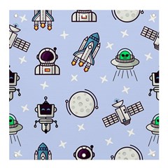 Seamless-pattern-with-space-theme Banner And Sign 4  X 4  by Salman4z