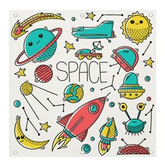 Space-cosmos-seamless-pattern-seamless-pattern-doodle-style Banner And Sign 4  X 4  by Salman4z