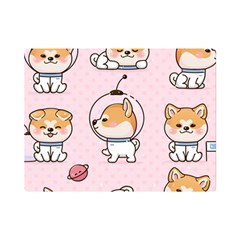 Set-kawaii-smile-japanese-dog-akita-inu-cartoon Premium Plush Fleece Blanket (mini) by Salman4z