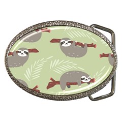 Sloths-pattern-design Belt Buckles by Salman4z