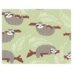 Sloths-pattern-design Premium Plush Fleece Blanket (medium) by Salman4z