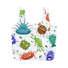 Dangerous-streptococcus-lactobacillus-staphylococcus-others-microbes-cartoon-style-vector-seamless Full Print Recycle Bag (m) by Salman4z