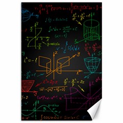 Mathematical-colorful-formulas-drawn-by-hand-black-chalkboard Canvas 12  X 18  by Salman4z