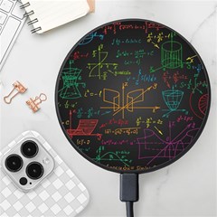 Mathematical-colorful-formulas-drawn-by-hand-black-chalkboard Wireless Fast Charger(black) by Salman4z