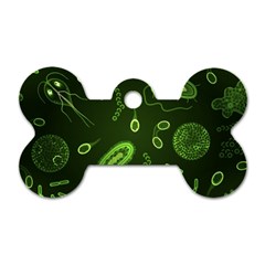 Bacteria-virus-seamless-pattern-inversion Dog Tag Bone (two Sides) by Salman4z