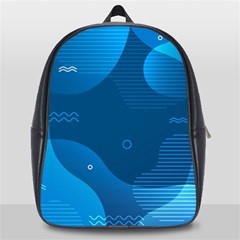 Abstract-classic-blue-background School Bag (large) by Salman4z