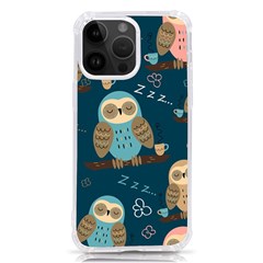 Seamless-pattern-owls-dreaming Iphone 14 Pro Max Tpu Uv Print Case by Salman4z