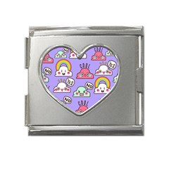 Cloud-seamless-pattern -- Mega Link Heart Italian Charm (18mm) by Salman4z