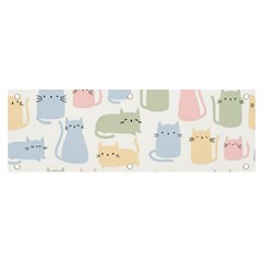 Cute-cat-colorful-cartoon-doodle-seamless-pattern Banner And Sign 6  X 2  by Salman4z