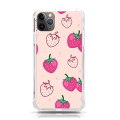 Seamless-strawberry-fruit-pattern-background Iphone 11 Pro Max 6 5 Inch Tpu Uv Print Case by Salman4z