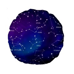 Realistic-night-sky-poster-with-constellations Standard 15  Premium Round Cushions by Salman4z