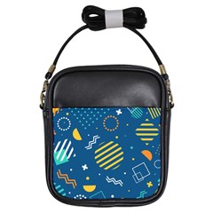 Flat-design-geometric-shapes-background Girls Sling Bag by Salman4z