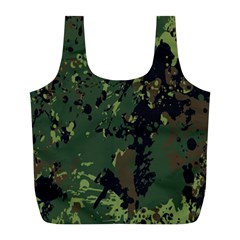 Military Background Grunge Full Print Recycle Bag (l) by pakminggu