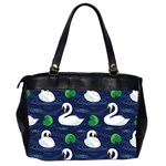 Swan Pattern Elegant Design Oversize Office Handbag (2 Sides) Back