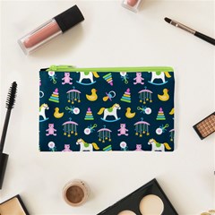 Cute Babies Toys Seamless Pattern Cosmetic Bag (xs) by pakminggu