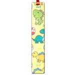 Seamless Pattern With Cute Dinosaurs Character Large Book Marks Front