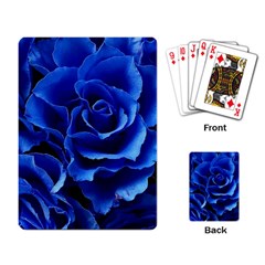 Blue Roses Flowers Plant Romance Blossom Bloom Nature Flora Petals Playing Cards Single Design (rectangle) by pakminggu