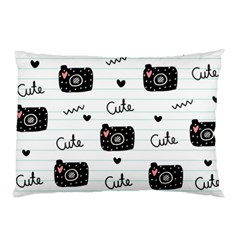 Cute Cameras Doodles Hand Drawn Pillow Case by pakminggu