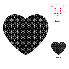 Snowflakes Background Pattern Playing Cards Single Design (heart) by pakminggu