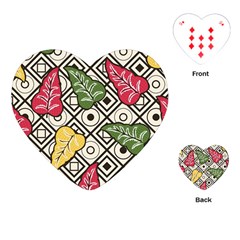 Leaves Foliage Batik Seamless Playing Cards Single Design (heart) by pakminggu