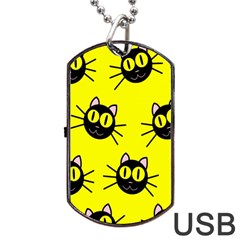 Cats Heads Pattern Design Dog Tag Usb Flash (one Side) by pakminggu