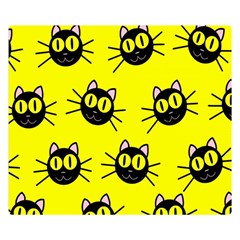 Cats Heads Pattern Design Two Sides Premium Plush Fleece Blanket (small) by pakminggu