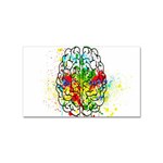 Brain Mind Psychology Idea Hearts Sticker (Rectangular) Front