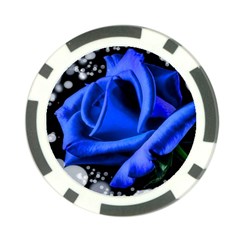 Blue Rose Roses Bloom Blossom Poker Chip Card Guard (10 Pack) by pakminggu