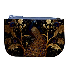 Peacock Plumage Bird  Pattern Graceful Large Coin Purse by pakminggu