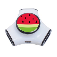 Watermelon Fruit Food Healthy Vitamins Nutrition 3-port Usb Hub by pakminggu