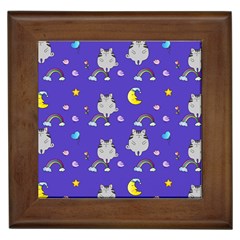 Texture Pattern Seamless Rainbow Background Dream Framed Tile by pakminggu