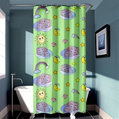 Elephant Sleeping Elephants Background Shower Curtain 36  X 72  (stall)  by pakminggu