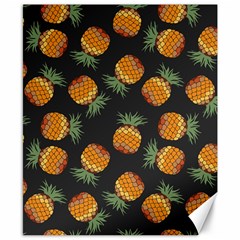 Pineapple Background Pineapple Pattern Canvas 8  X 10  by pakminggu