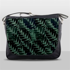 Background Pattern Leaves Texture Design Wallpaper Messenger Bag by pakminggu