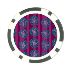 Art Floral Pattern Flower Seamless Decorative Poker Chip Card Guard (10 Pack) by pakminggu