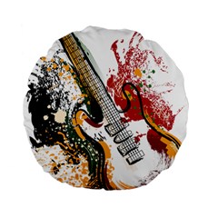 Electric Guitar Standard 15  Premium Flano Round Cushions by pakminggu