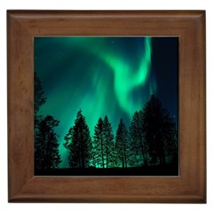 Aurora Northern Lights Phenomenon Atmosphere Sky Framed Tile by pakminggu