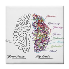 Neurodivergent Creative Smart Brain Tile Coaster by pakminggu