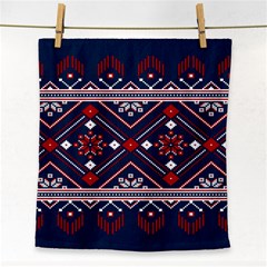 Ukrainian Folk Seamless Pattern Ornament Face Towel by pakminggu