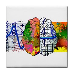 Brain Cerebrum Biology Abstract Tile Coaster by pakminggu