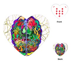 Brain Head Mind Man Silhouette Playing Cards Single Design (heart) by pakminggu