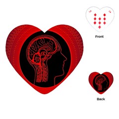 Artificial Intelligence Brain Think Playing Cards Single Design (heart) by pakminggu