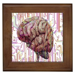 Brain Think Neurons Circuit Framed Tile by pakminggu