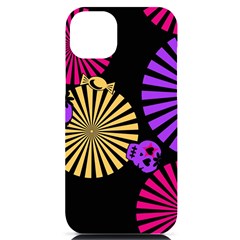 Seamless Halloween Day Of The Dead Iphone 14 Plus Black Uv Print Case by danenraven