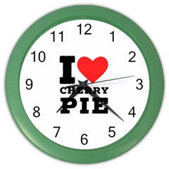 I Love Cherry Pie Color Wall Clock by ilovewhateva